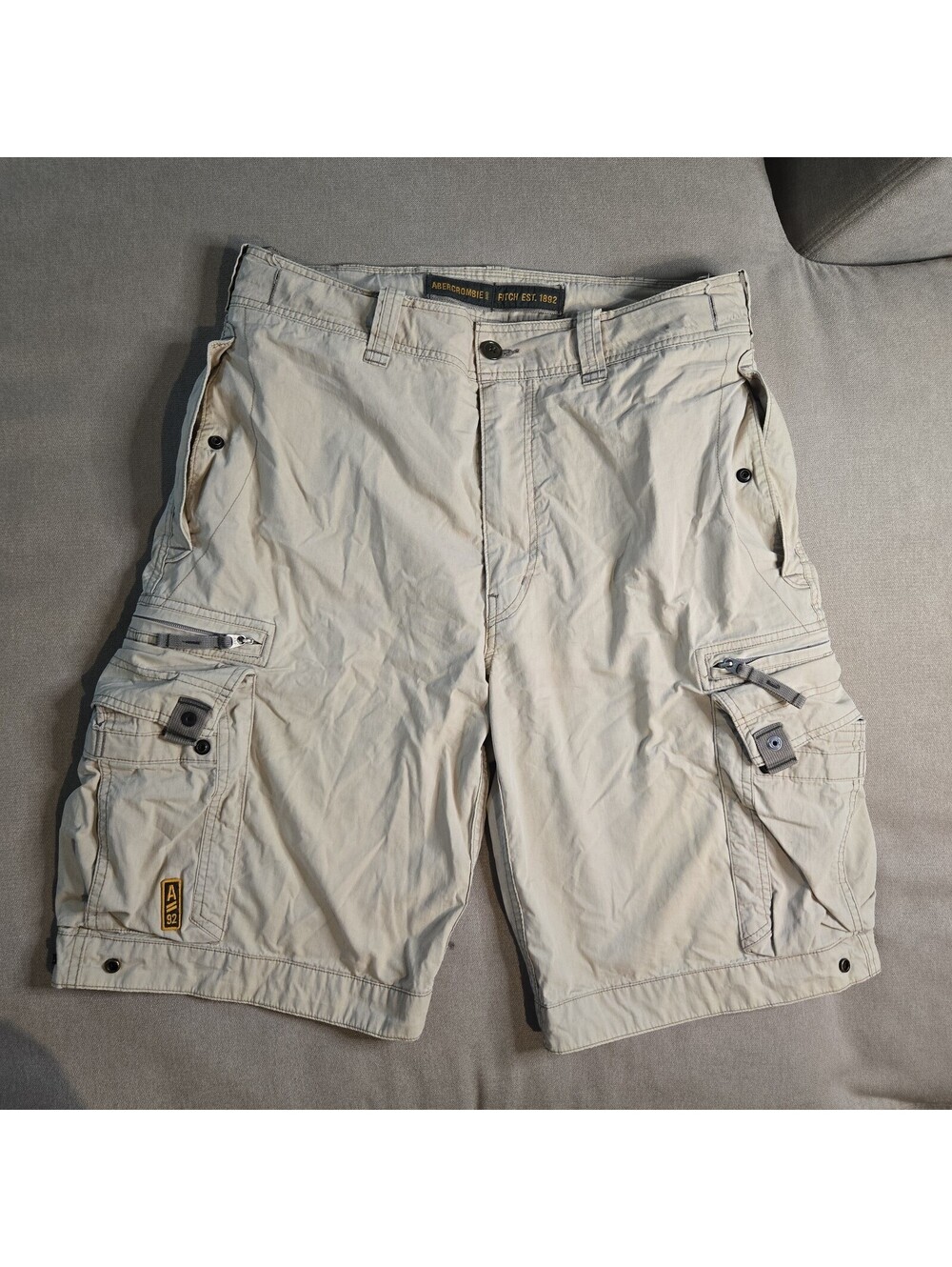 Vintage Abercrombie Fitch Cargo Shorts Mens 32 Baggy Paratrooper Grunge Y2K